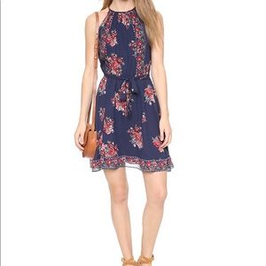 Joie blue floral dress, halter style NWOT, Style name Valetta